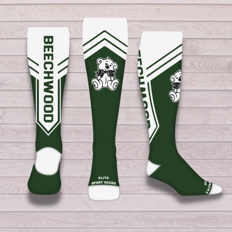 Beechwood KNEE HIGH Green/White Main Image